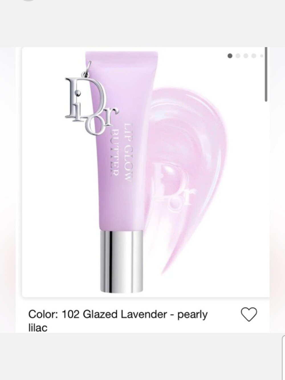 Dior Lip Glow Butter — 102 Glazed Lavender (Pearl Lilac)